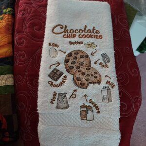 White terry hand towel.